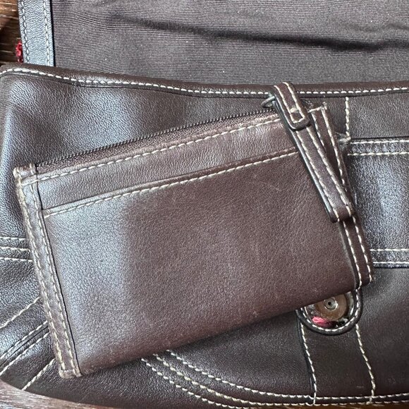 Vintage Coach Y2K Brown Leather Shoulder Bag With Dust Bag - Picture 9 of 15